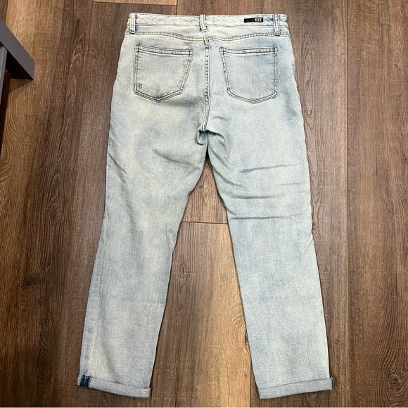 Kut from the Kloth Catherine Boyfriend Jeans Size 8 Womens Distressed Stretch - Picture 10 of 12